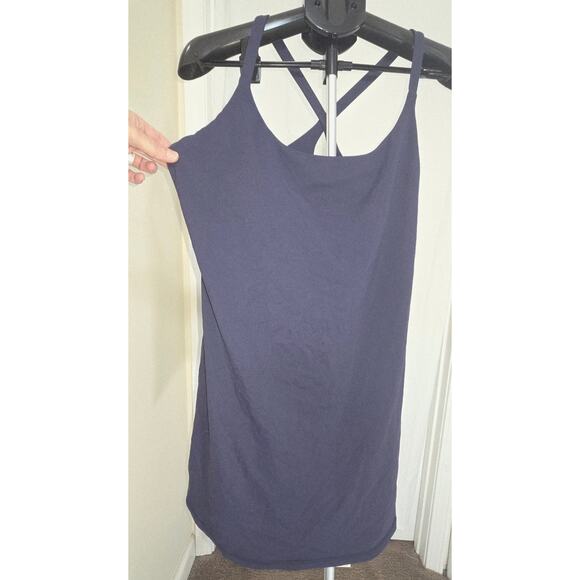 HALARA Dresses & Skirts - HALARA Navy Blue Mini Dress with Crisscross Back
